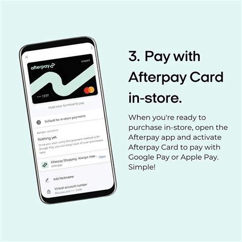 set up afterpay card.